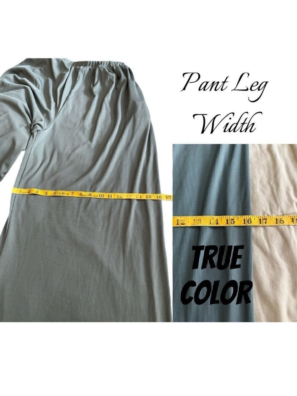 Cider Solid Elastic Waist Pocket Wide Leg Pants in 1X NWT - Picture 7 of 16